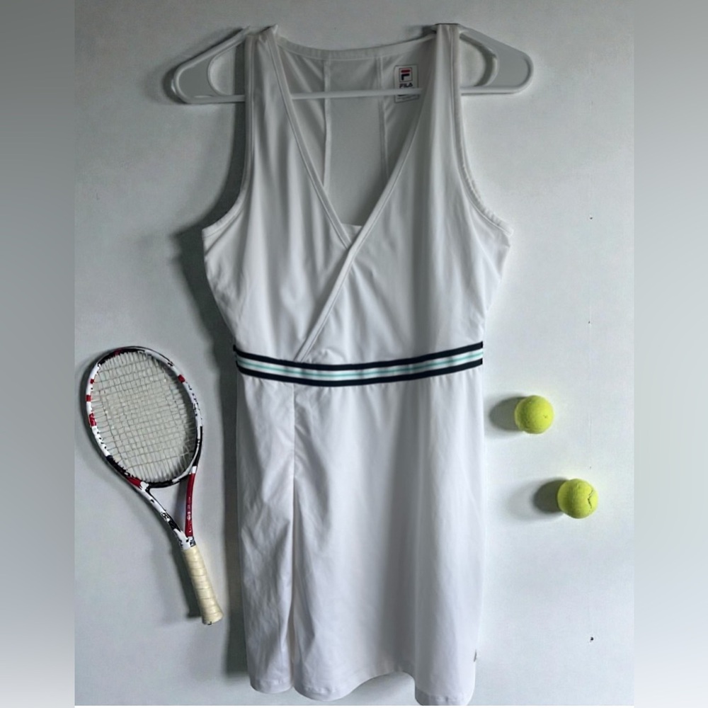 Fila White Athletic dress tennis whites small EUC